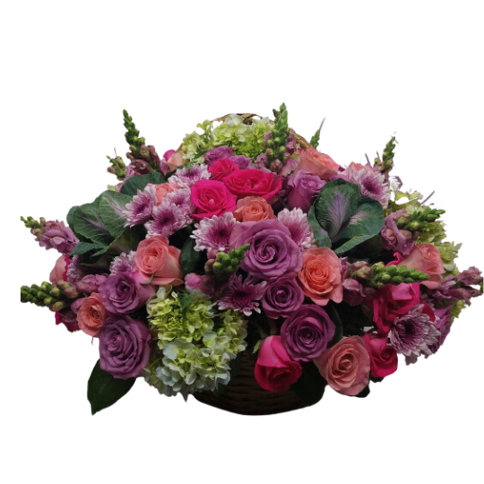 Arreglo Floral Primaveral en Canasta