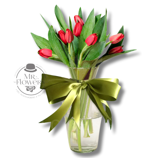 Arreglo Floral con Tulipanes