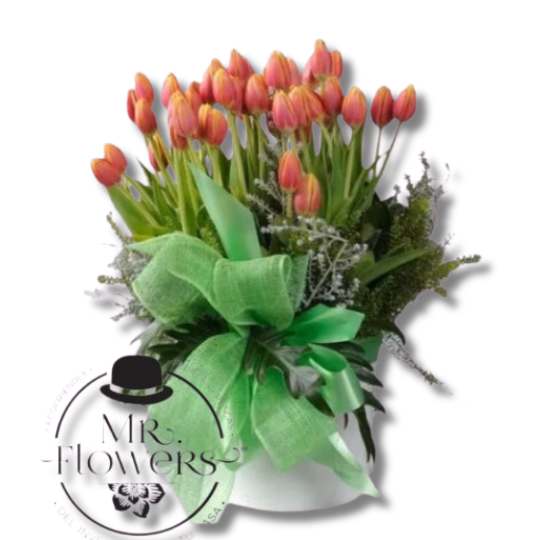 Arreglo Floral con 40 Tulipanes