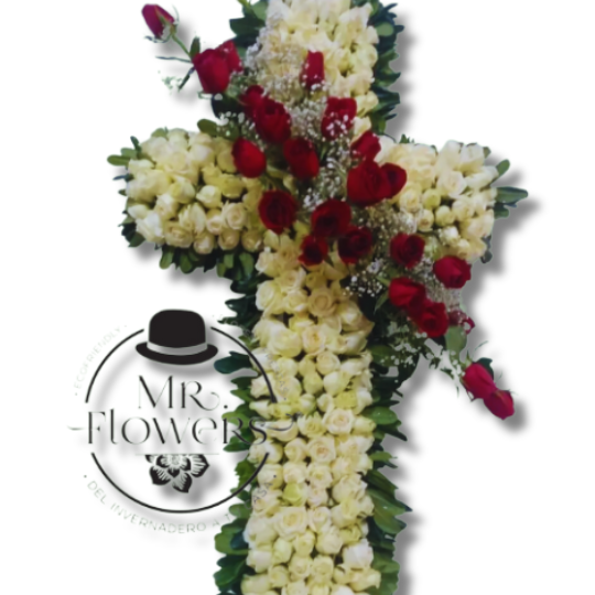 Cruz Fúnebre con Rosas