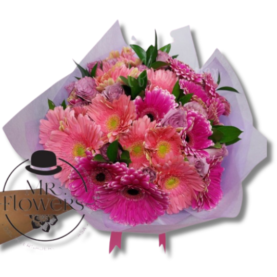 Ramo de Rosas y Gerberas